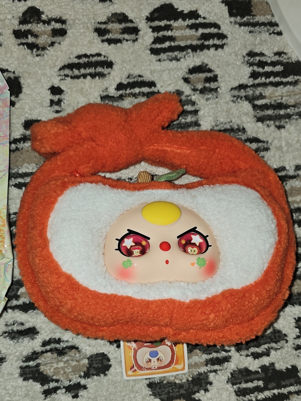 Baby Three Fruit Handbag Orange Special Eyes Apple Print New Plush Blind Bag